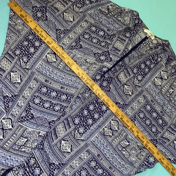 COTTON ON Anja draped kimono tribal patchwork pattern beaded short sleeve size M - Picture 8 of 9